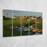 Jumeirah G Estates (Earth) Golf Courses At Dubai, United Arab Emirates, 5 Panels Extra Large Canvas Prints Wall Art Decor