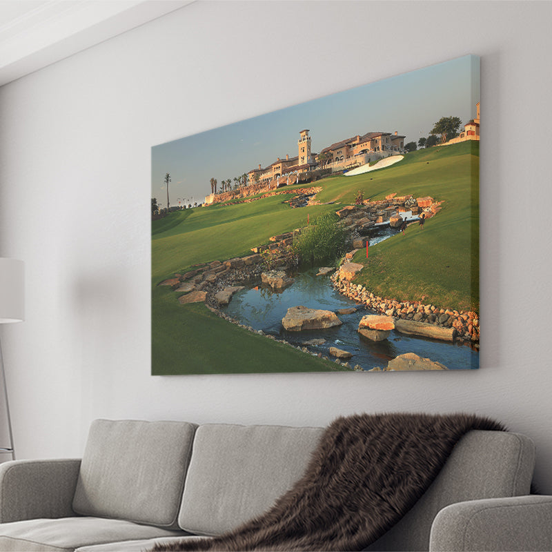 Jumeirah G Estates (Earth) Golf Courses At Dubai, United Arab Emirates, Golf Art Print, Golf Lover, Canvas Prints Wall Art Decor