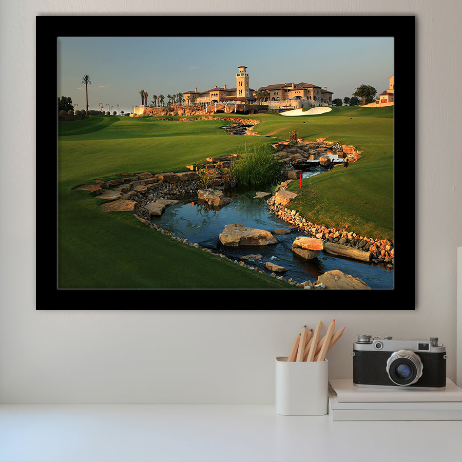 Jumeirah G Estates (Earth) Golf Courses At Dubai, United Arab Emirates, Golf Sport Print, Golf Lover, Framed Art Prints Home Decor