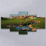 Jumeirah G Estates (Earth) Golf Courses At Dubai, United Arab Emirates, Golf Art Print, 5 Panels Canvas Prints Wall Art