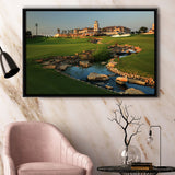 Jumeirah G Estates (Earth) Golf Courses At Dubai, United Arab Emirates, Framed Canvas Prints Wall Art Decor, Floating Frame