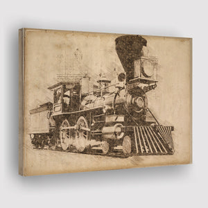 Jupiter Locomotive Vaporjupiter And 119 Old Trains Canvas Prints Wall Art - Painting Canvas, Painting Prints, Wall Home Decor, Prints for Sale