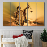 Justice, Gift for Lawyer Office Decor Judge 5 Panels B,Large Canvas,Canvas Prints Wall Art Home Decor