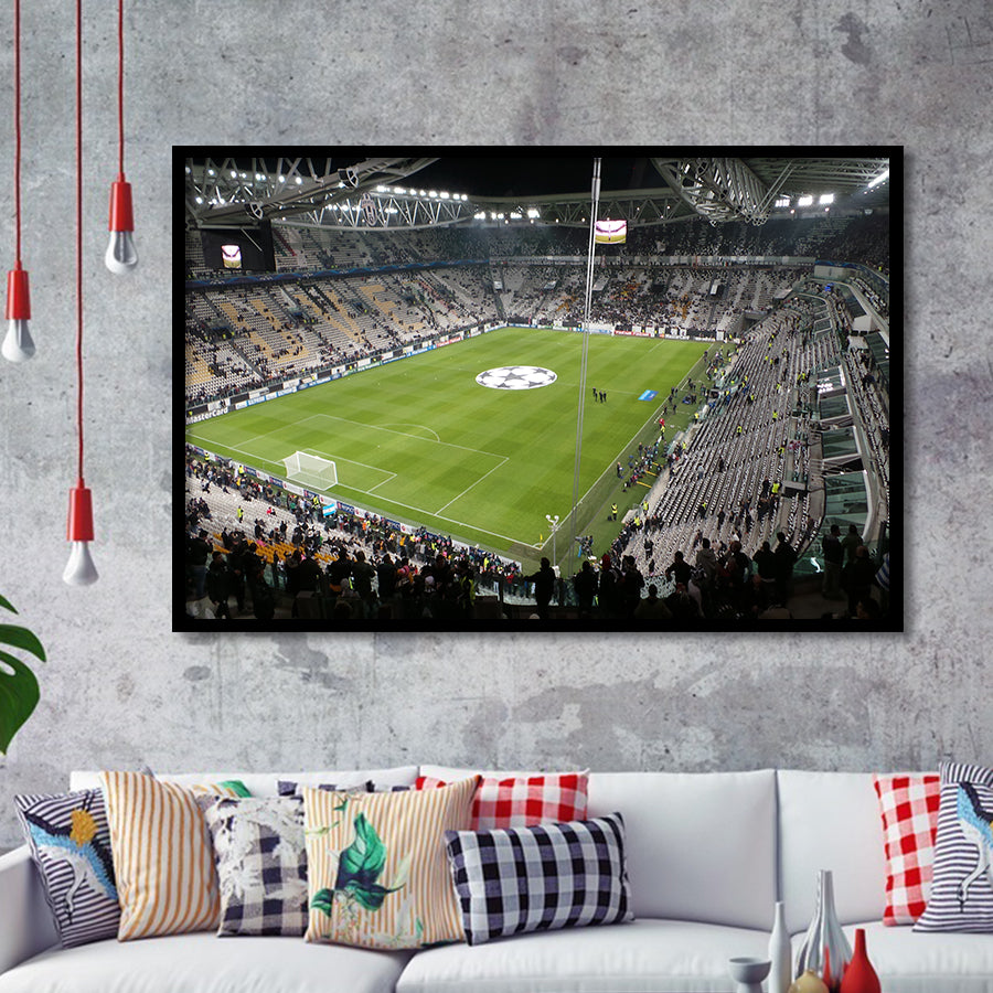 Juventus Stadium, Stadium Canvas, Sport Art, Gift for him, Framed Art Prints Wall Art Decor, Framed Picture