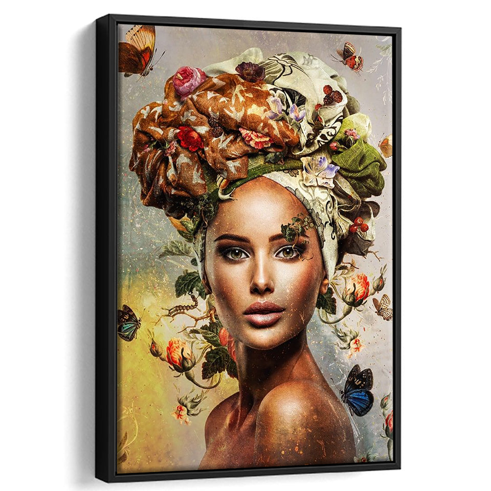 Kimberley Framed Canvas Prints Wall Art Home Decor - Painting Canvas,Black Frame, Ready to hang