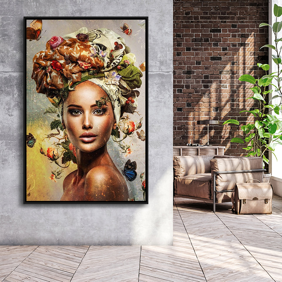 Kimberley Framed Canvas Prints Wall Art Home Decor - Painting Canvas,Black Frame, Ready to hang