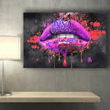 Kiss Me Lip Art Modern Home Canvas Prints Wall Art Decor - Painting Canvas, Home Decor, Art Print, Art For Sale