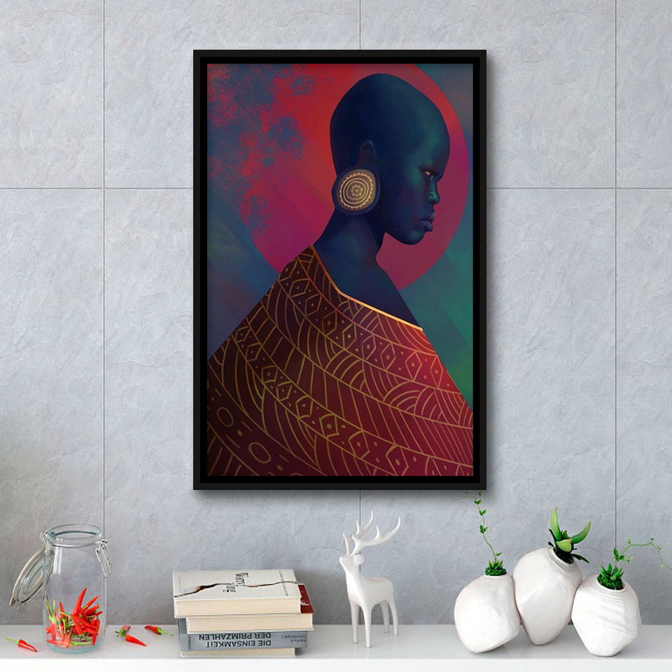 Kusimama Framed Canvas Prints Wall Art Home Decor - Painting Canvas,Black Frame, Ready to hang