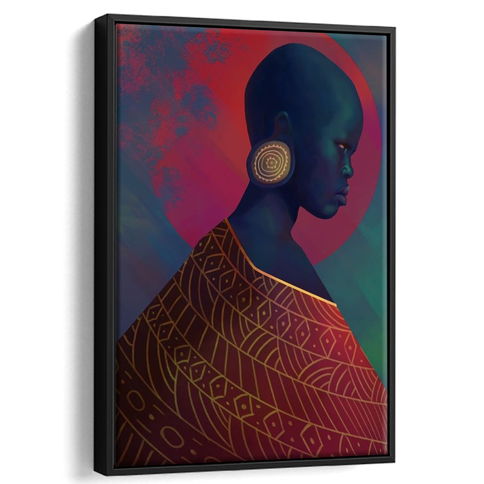 Kusimama Framed Canvas Prints Wall Art Home Decor - Painting Canvas,Black Frame, Ready to hang