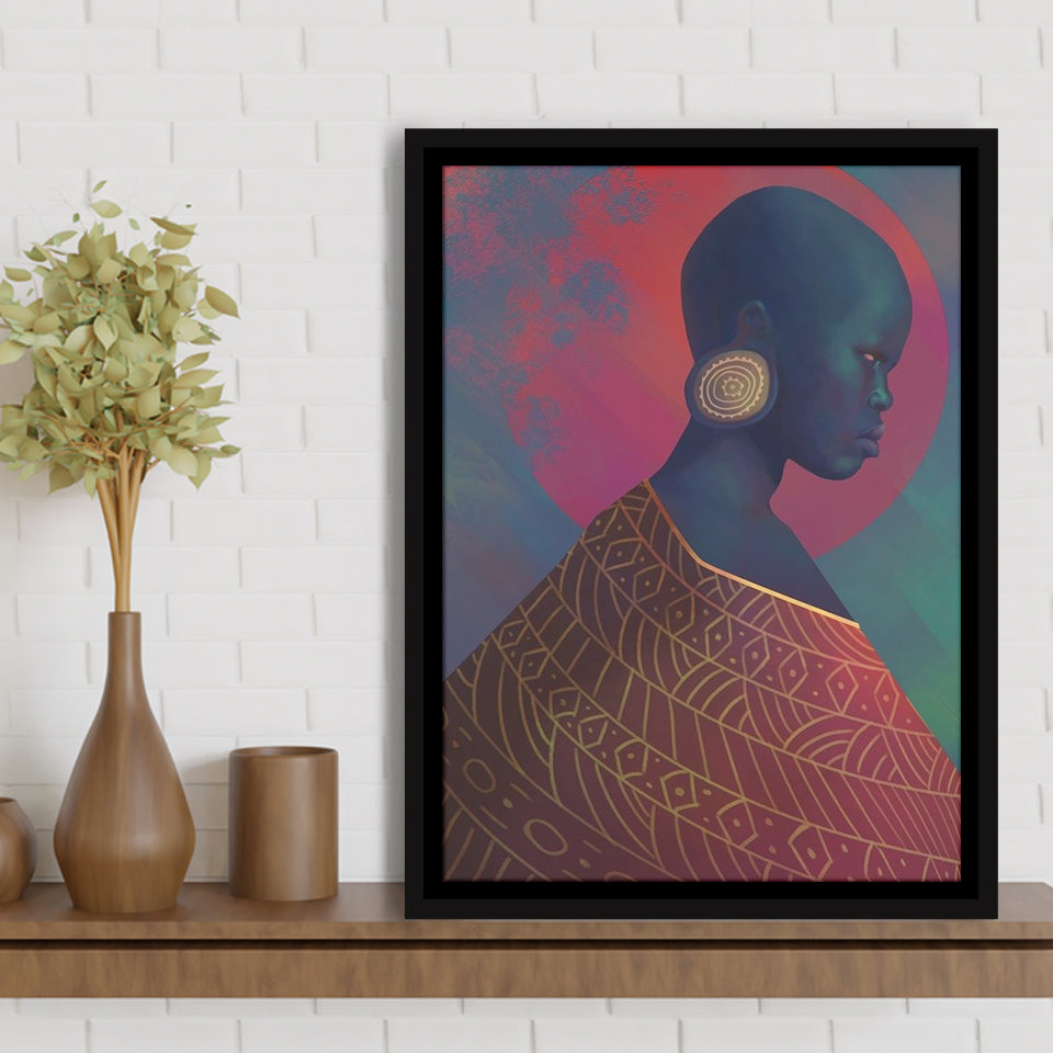 Kusimama Framed Canvas Prints Wall Art Home Decor - Painting Canvas,Black Frame, Ready to hang