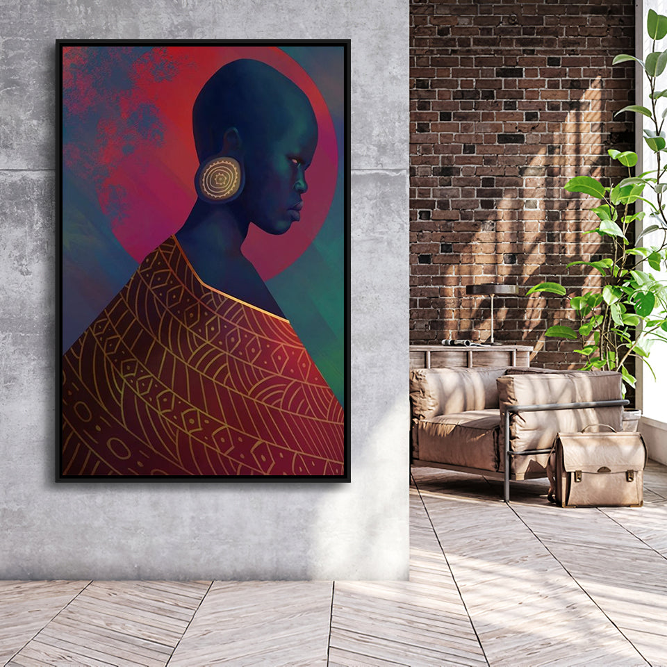 Kusimama Framed Canvas Prints Wall Art Home Decor - Painting Canvas,Black Frame, Ready to hang