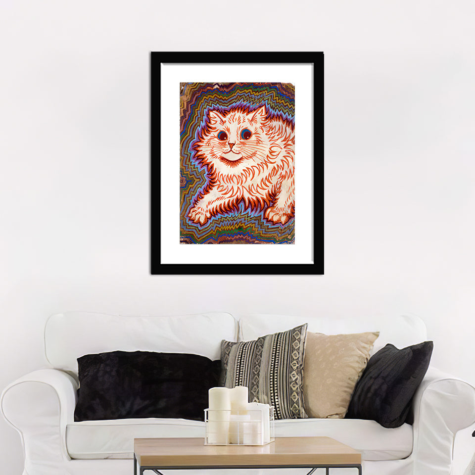 Kaleidoscope Cats by Louis Wain - Art Prints, Framed Prints, Wall Art Prints, Frame Art