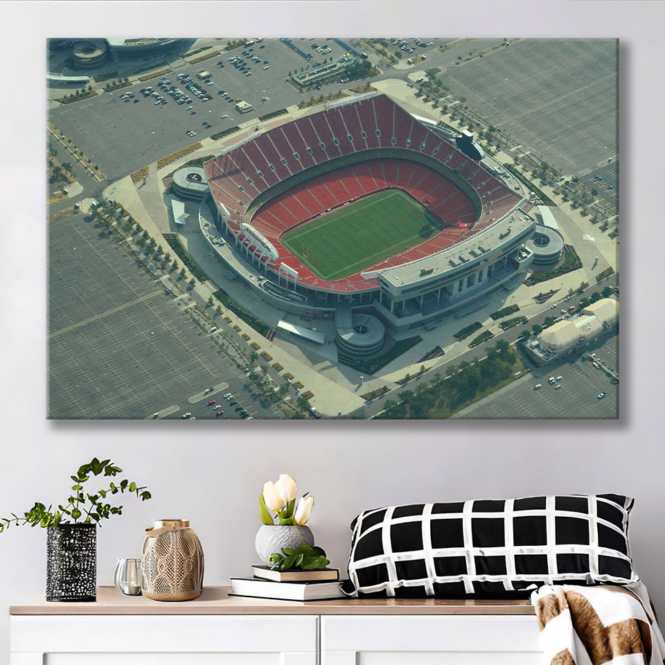Kansas City Chiefs Stadium Canvas Prints Arrowhead Stadium Wall Art,Sport Stadium Art Prints, Fan Gift, Wall Decor