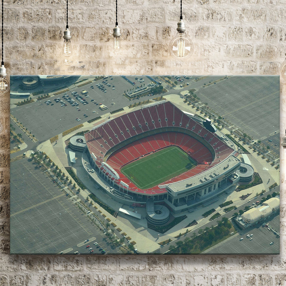 Kansas City Chiefs Stadium Canvas Prints Arrowhead Stadium Wall Art,Sport Stadium Art Prints, Fan Gift, Wall Decor