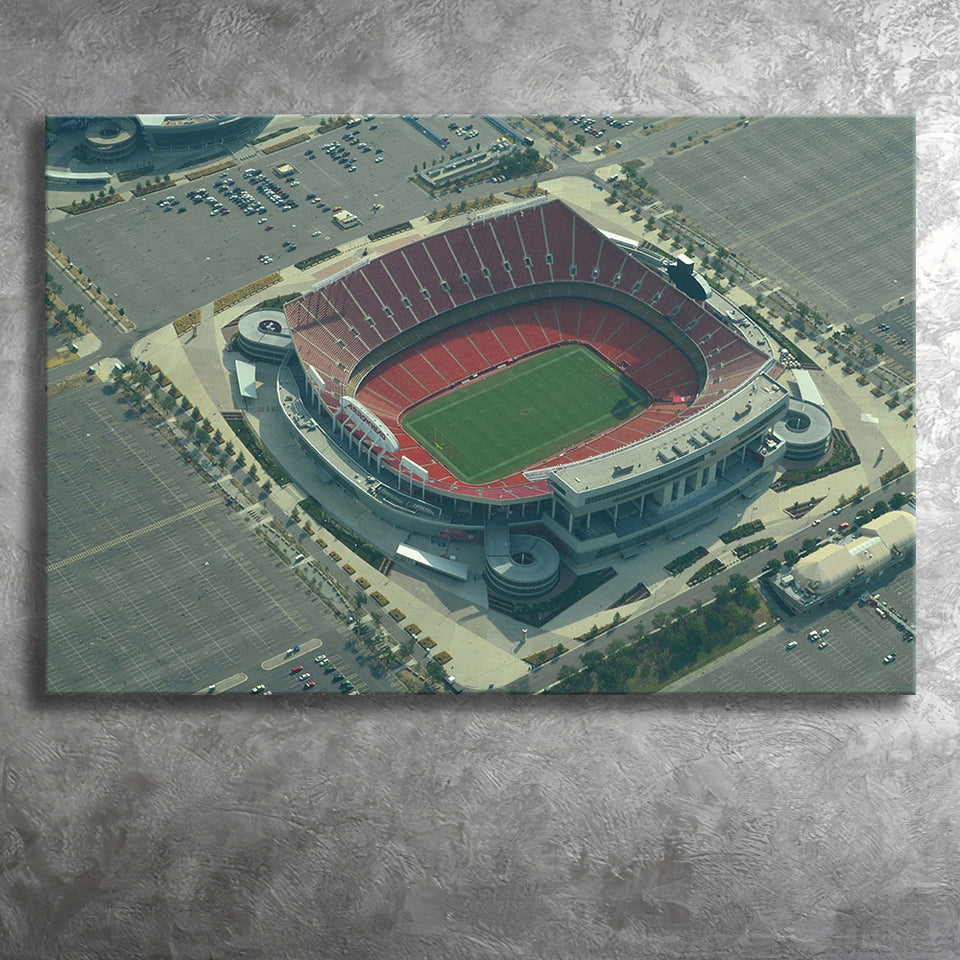 Kansas City Chiefs Stadium Canvas Prints Arrowhead Stadium Wall Art,Sport Stadium Art Prints, Fan Gift, Wall Decor