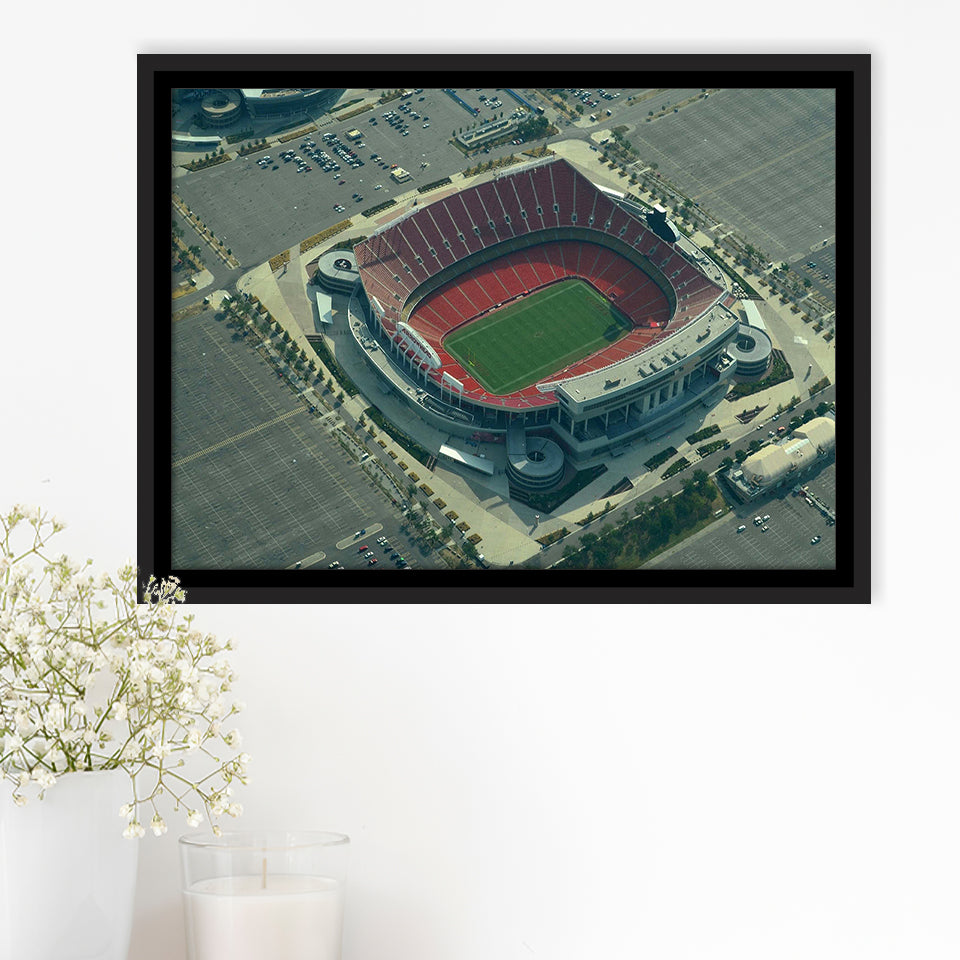 Kansas City Stadium Framed Canvas Prints Arrowhead Stadium Wall Art,Sport Stadium Art Prints, Fan Gift