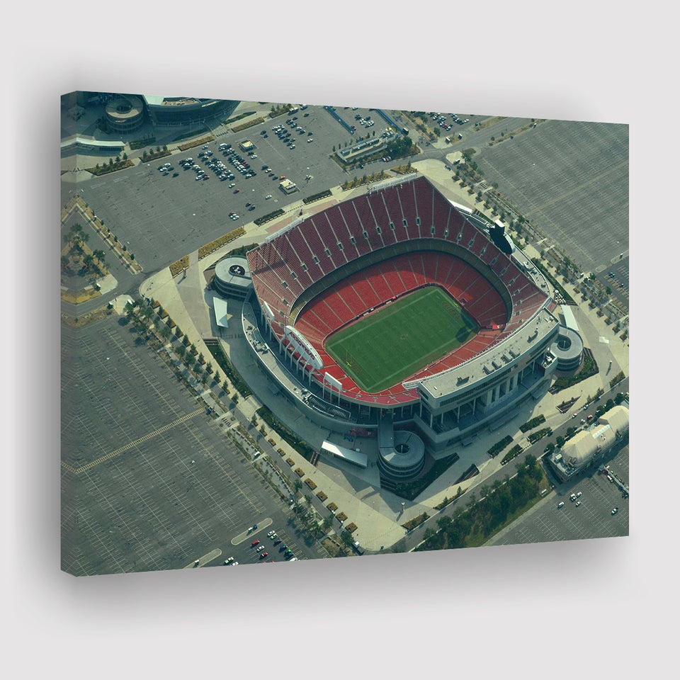 Kansas City Chiefs Stadium Canvas Prints Arrowhead Stadium Wall Art,Sport Stadium Art Prints, Fan Gift, Wall Decor