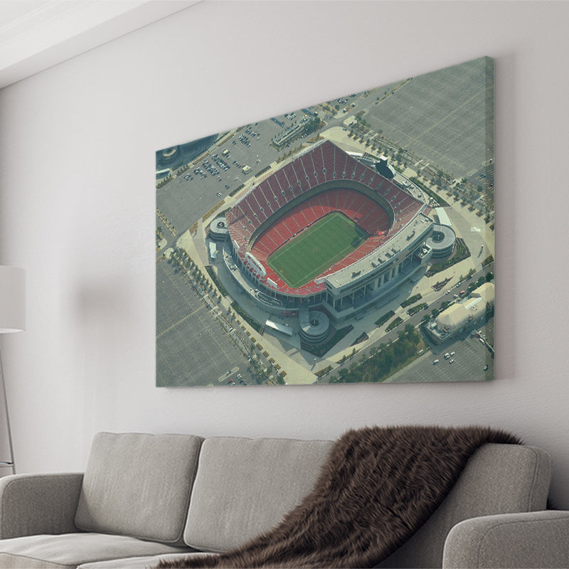Kansas City Chiefs Stadium Canvas Prints Arrowhead Stadium Wall Art,Sport Stadium Art Prints, Fan Gift, Wall Decor