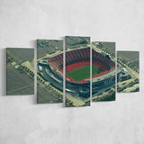 Kansas City Chiefs Stadium Canvas Prints Arrowhead Stadium Wall Art,Multi Panels,Sport Stadium Art Prints, Fan Gift