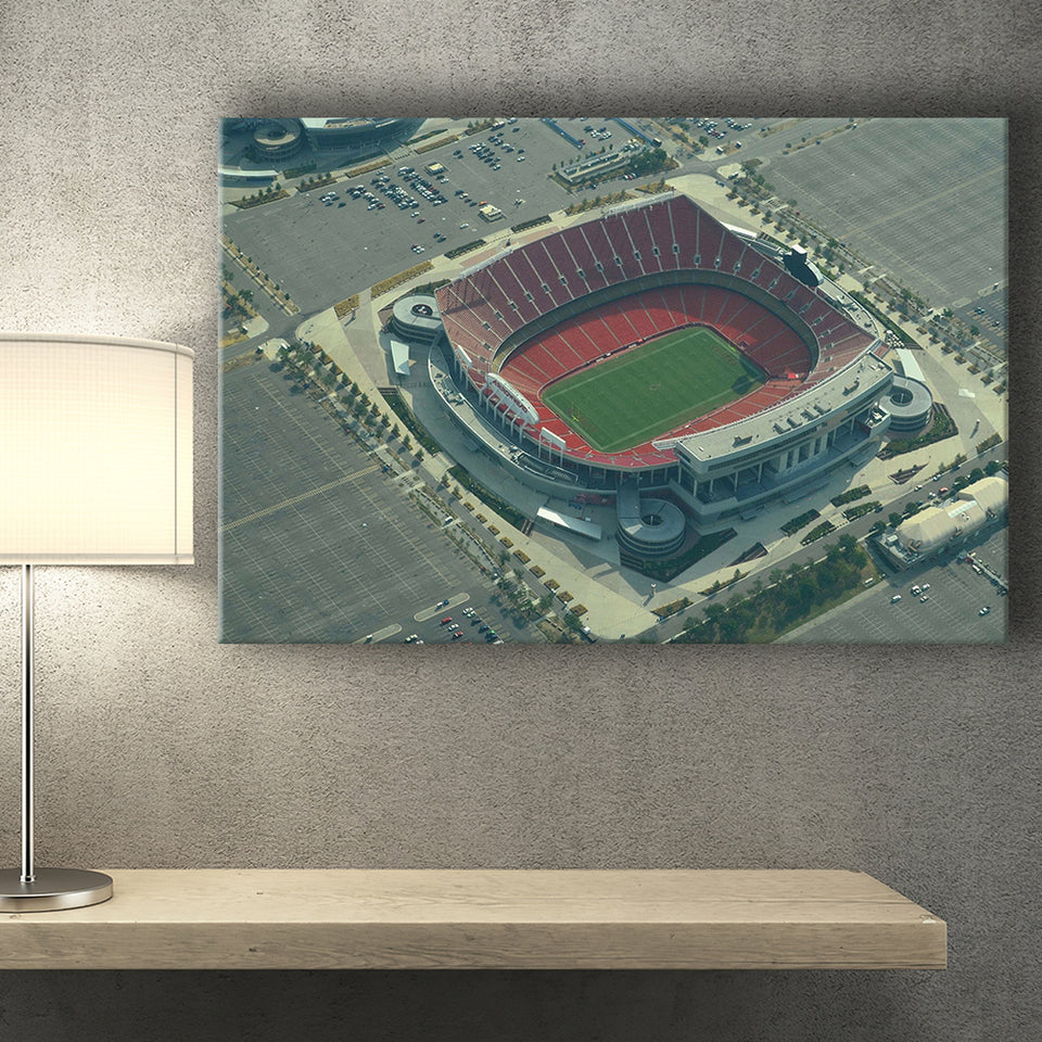 Kansas City Chiefs Stadium Canvas Prints Arrowhead Stadium Wall Art,Sport Stadium Art Prints, Fan Gift, Wall Decor