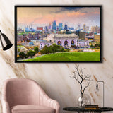 Kansas City Cityscape Framed Canvas Prints Wall Art Decor - Paiting Canvas, Art Prints, Floating Frame