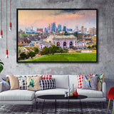 Kansas City Cityscape Framed Canvas Prints Wall Art Decor - Paiting Canvas, Art Prints, Floating Frame