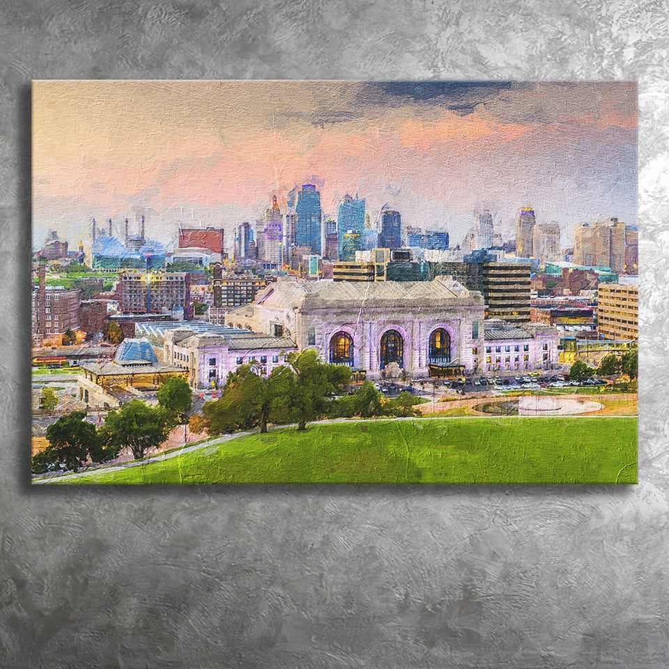 Kansas City Cityscape Canvas Prints Wall Art Decor - Paiting Canvas, Art Prints, Wall Decor, For Sale
