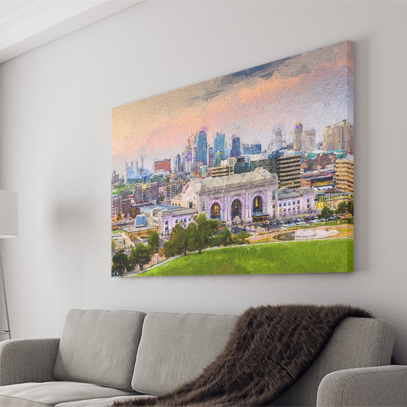 Kansas City Cityscape Canvas Prints Wall Art Decor - Paiting Canvas, Art Prints, Wall Decor, For Sale