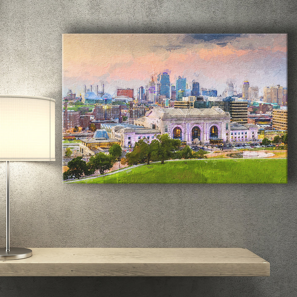 Kansas City Cityscape Canvas Prints Wall Art Decor - Paiting Canvas, Art Prints, Wall Decor, For Sale