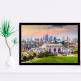 Kansas City Cityscape Framed Art Prints Wall Decor - Painting Prints, Framed Picture, Home Decor