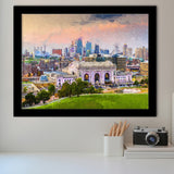 Kansas City Cityscape Framed Art Prints Wall Decor - Painting Prints, Framed Picture, Home Decor