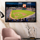 Kansas City Royals Wall Art Kauffman Stadium Framed Canvas Prints,Sport Stadium Art Prints, Fan Gift