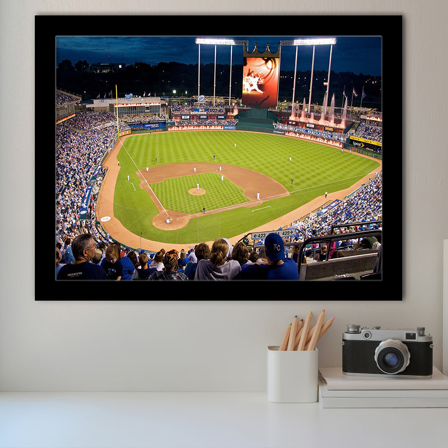 Kansas City Royals Wall Art Kauffman Stadium Art Prints,Sport Stadium Art Prints, Fan Gift, Wall Decor