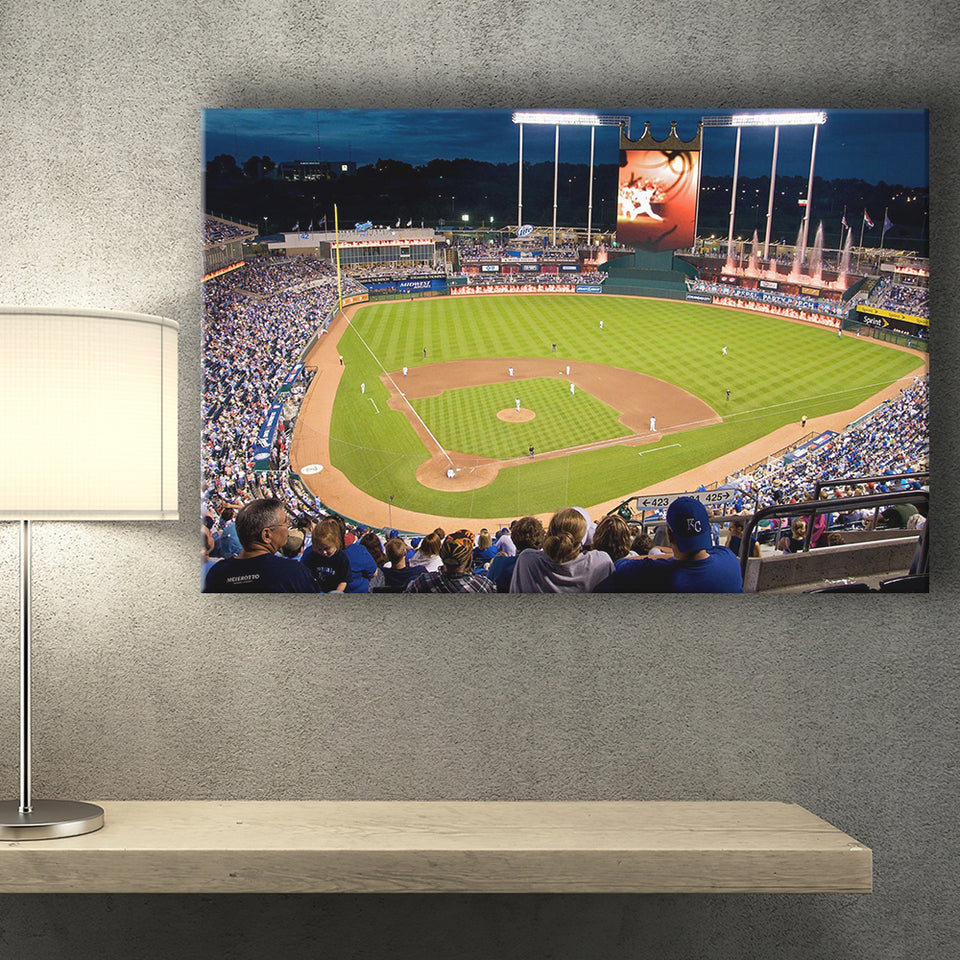 Kansas City Royals Wall Art Kauffman Stadium Canvas Prints,Sport Stadium Art Prints, Fan Gift, Wall Decor