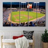 Kansas City Royals Wall Art Kauffman Stadium Canvas Prints,Multi Panels B,Sport Stadium Art Prints, Fan Gift