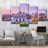 Kansas City Skyline, Kansas City Canvas Art Multi Panels,Canvas Prints Wall Art Home Decor