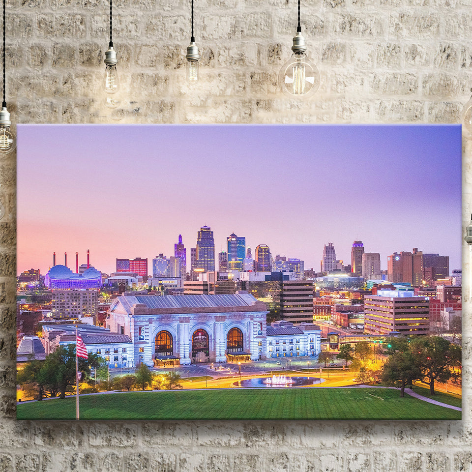Kansas City Skyline, Kansas City Canvas Art Canvas Prints Wall Art Home Decor - Painting Canvas, Ready to hang