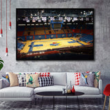 Kansas Jayhawks Stadium Framed Canvas Prints Allen Fieldhouse Wall Art Basketball,Sport Stadium Art Prints, Fan Gift