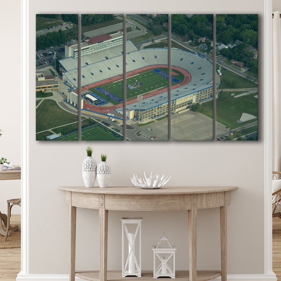 Kansas Jayhawks Stadium Canvas Prints David Booth Memorial Stadium Wall,Multi Panels B,Sport Stadium Art Prints, Fan Gift