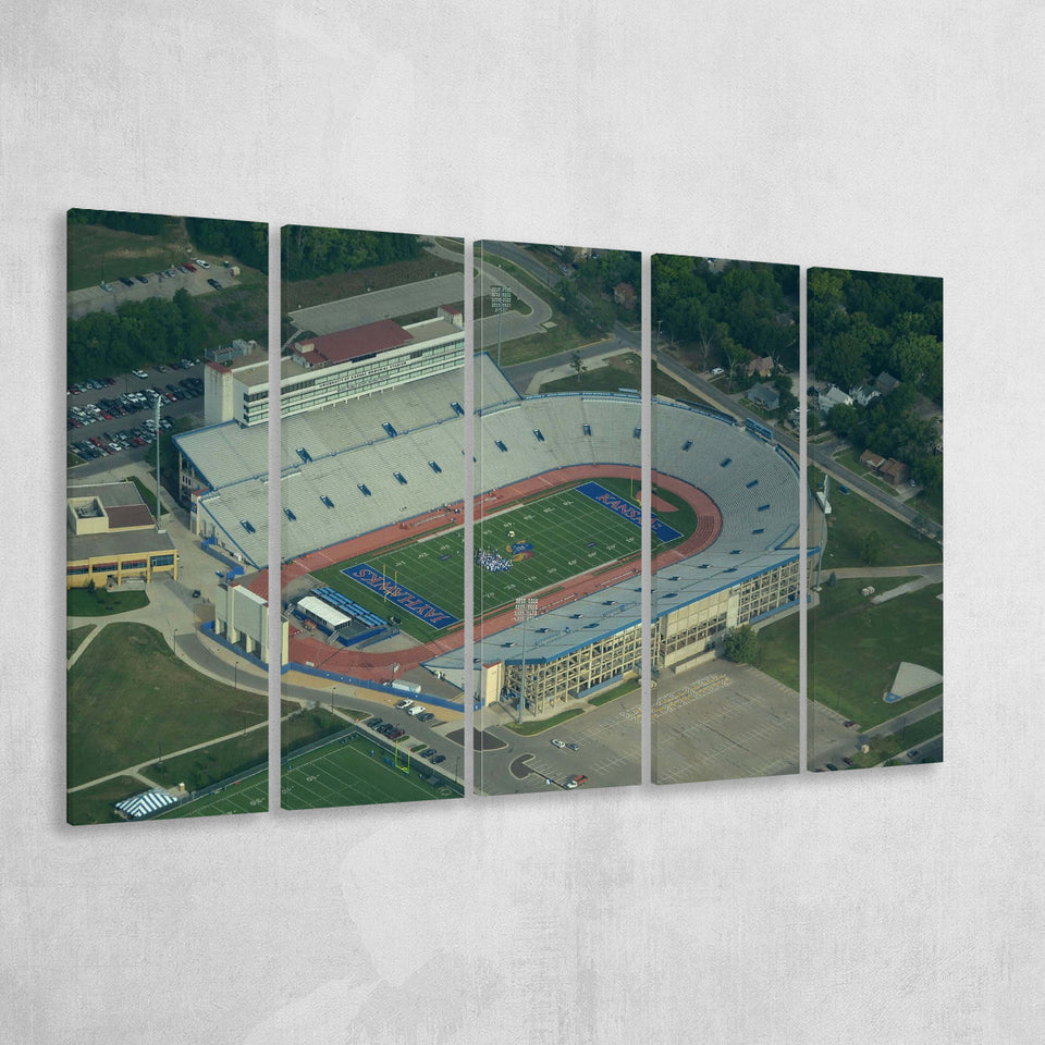 Kansas Jayhawks Stadium Canvas Prints David Booth Memorial Stadium Wall,Multi Panels B,Sport Stadium Art Prints, Fan Gift