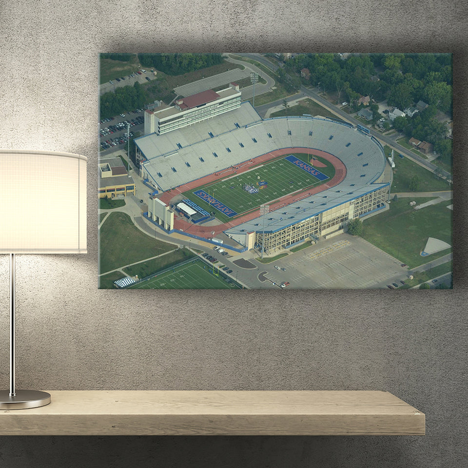 Kansas Jayhawks Stadium Canvas Prints David Booth Memorial Stadium Wall,Sport Stadium Art Prints, Fan Gift, Wall Decor