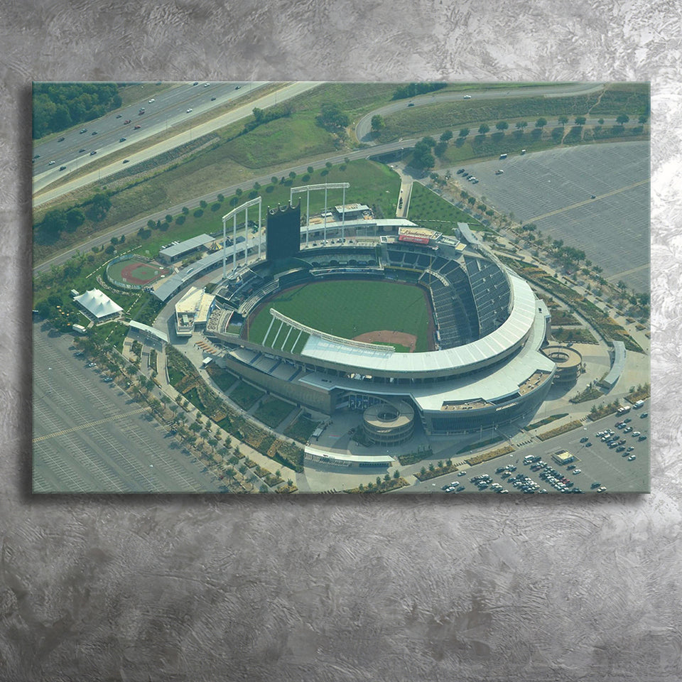 Kauffman Stadium Canvas Prints Kansas City Royals Wall Art,Sport Stadium Art Prints, Fan Gift, Wall Decor