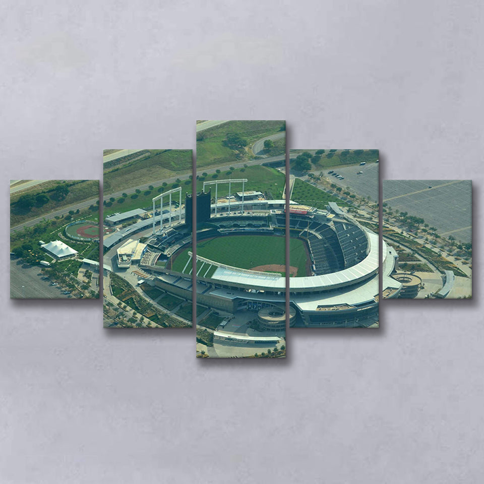 Kauffman Stadium Canvas Prints Kansas City Royals Wall Art,Multi Panels,Sport Stadium Art Prints, Fan Gift