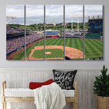 Kauffman Stadium Interleague, Stadium Canvas, Sport Art, Gift for him, Multi Panels B, Canvas Prints Wall Art Decor
