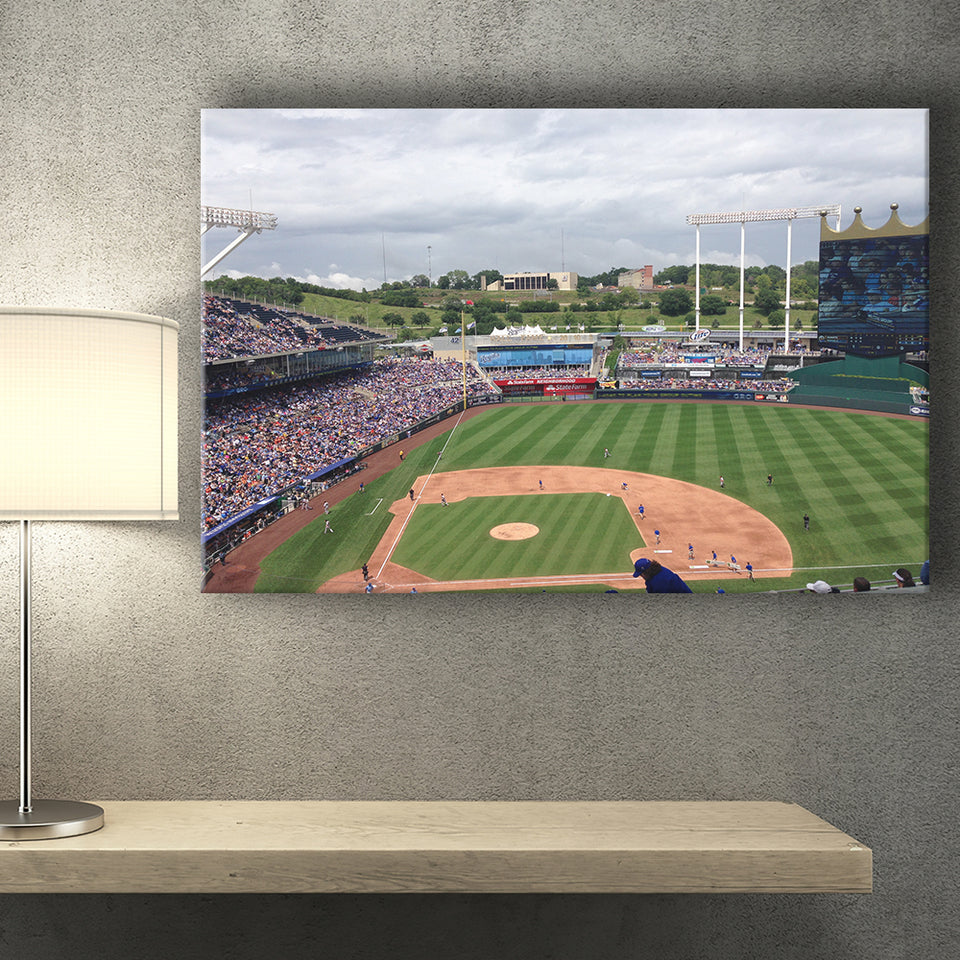 Kauffman Stadium Interleague, Stadium Canvas, Sport Art, Gift for him, Fan Gift, Canvas Prints Wall Art Decor