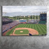 Kauffman Stadium Interleague, Stadium Canvas, Sport Art, Gift for him, Fan Gift, Canvas Prints Wall Art Decor