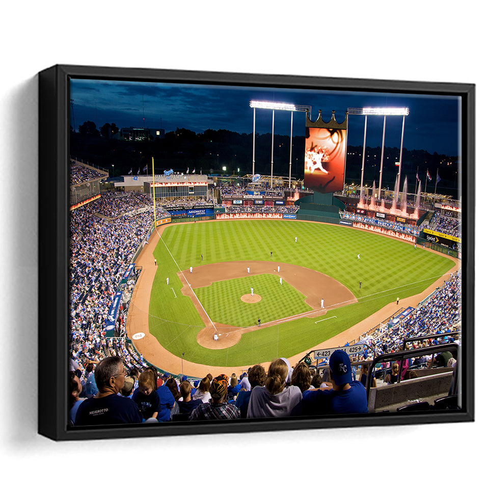 Kauffman Stadium Kansas City, Stadium Canvas, Sport Art, Gift for him, Framed Canvas Prints Wall Art Decor, Framed Picture