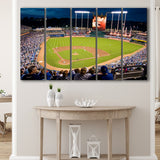 Kauffman Stadium Kansas City, Stadium Canvas, Sport Art, Gift for him, Multi Panels B, Canvas Prints Wall Art Decor