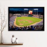 Kauffman Stadium Kansas City, Stadium Canvas, Sport Art, Gift for him, Framed Canvas Prints Wall Art Decor, Framed Picture
