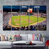 Kauffman Stadium Kansas City 5 Pieces B Canvas Prints Wall Art - Painting Canvas, Multi Panels,5 Panel, Wall Decor